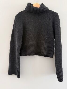 Zara Soft Knit Black Turtleneck - Small